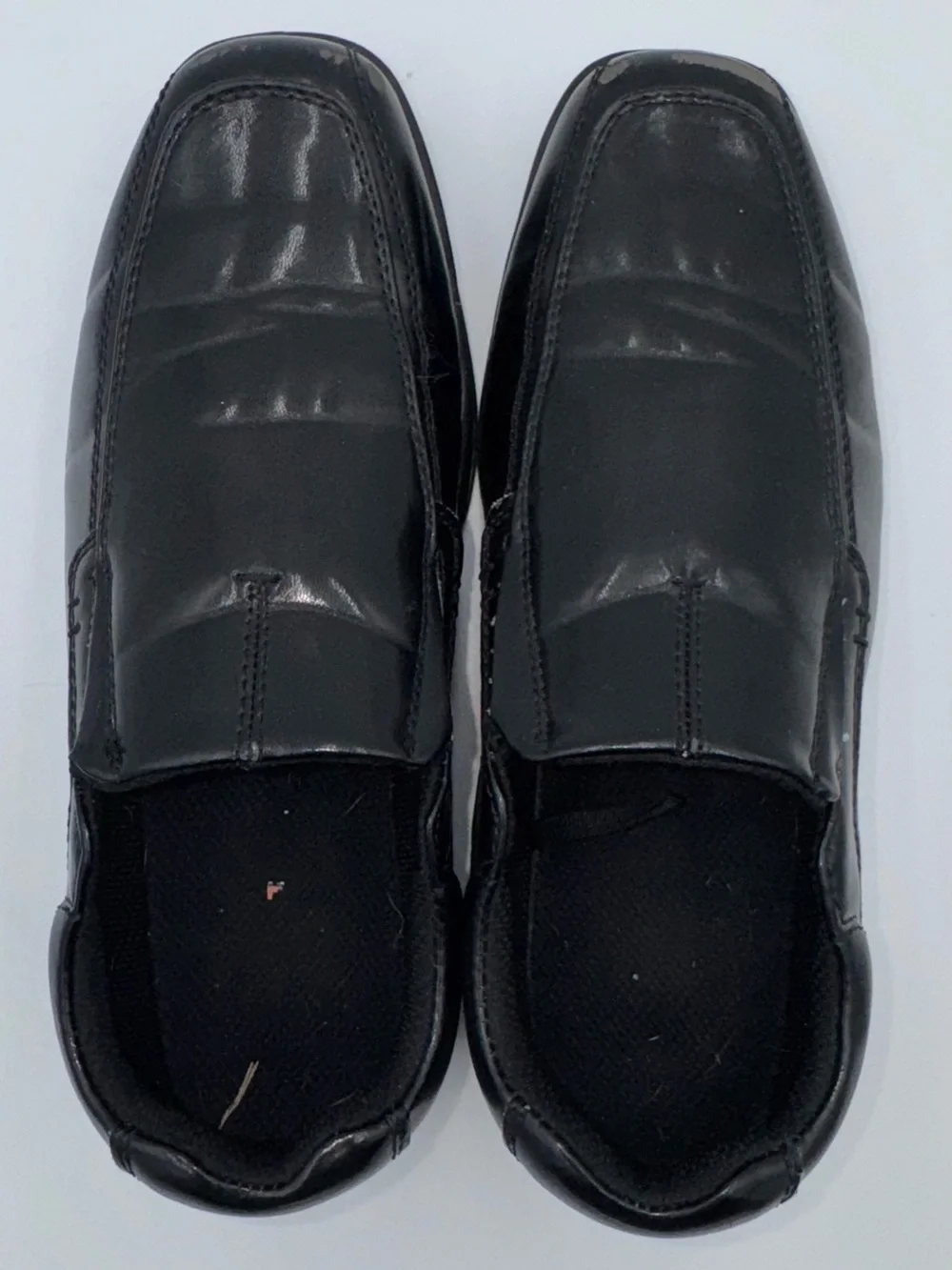 Deer Stags Wise Black Slip-On Dress Shoes Boys Size 3 Wide School Loafers